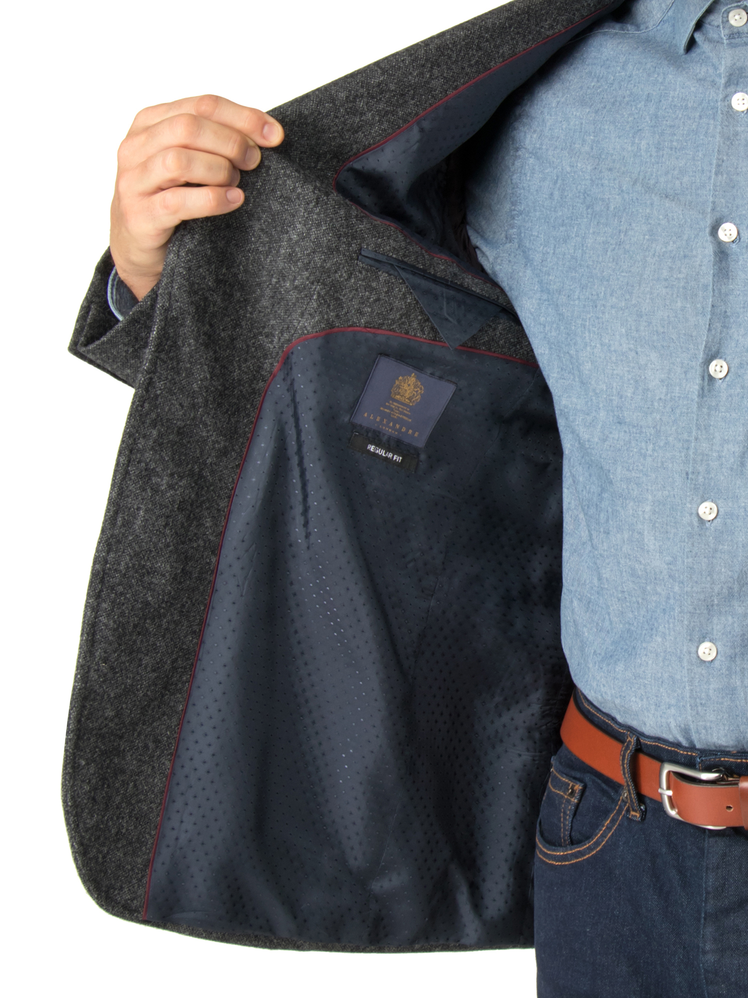 Charcoal Donegal Regular Fit Sports Jacket