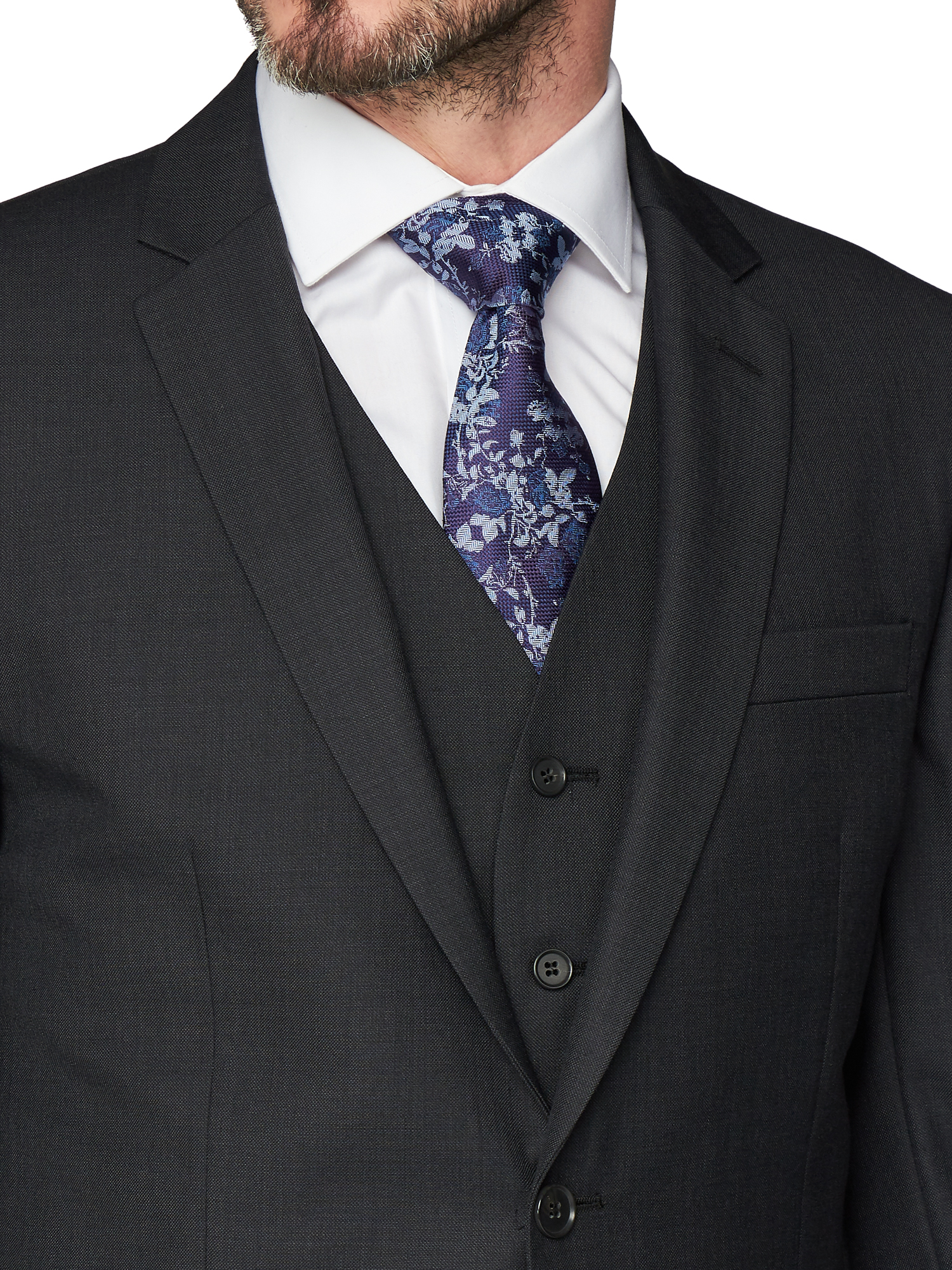 Charcoal Pick and Pick Regular Fit Mixer Jacket