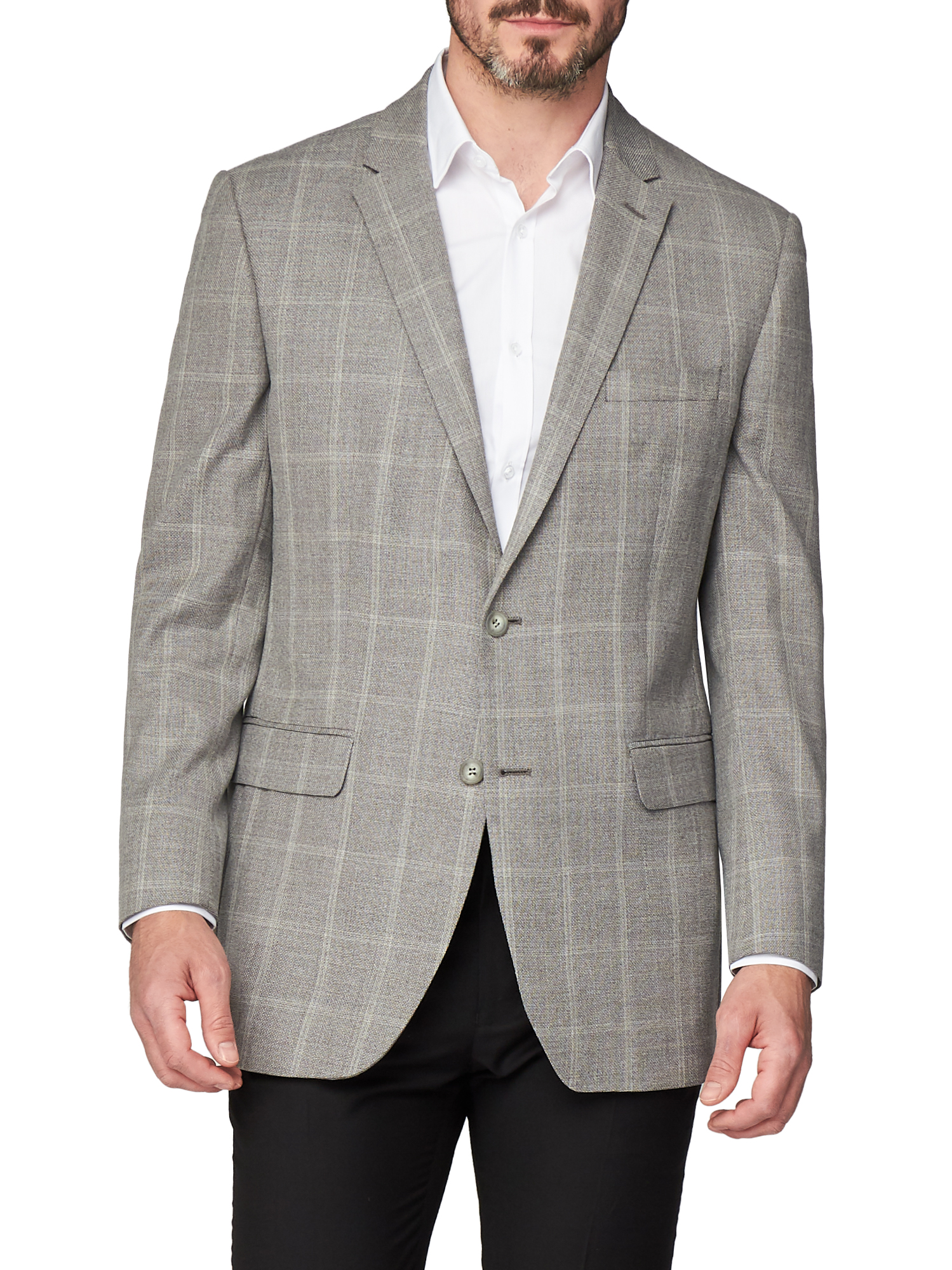 Grey Check Half Lined Sports Jacket