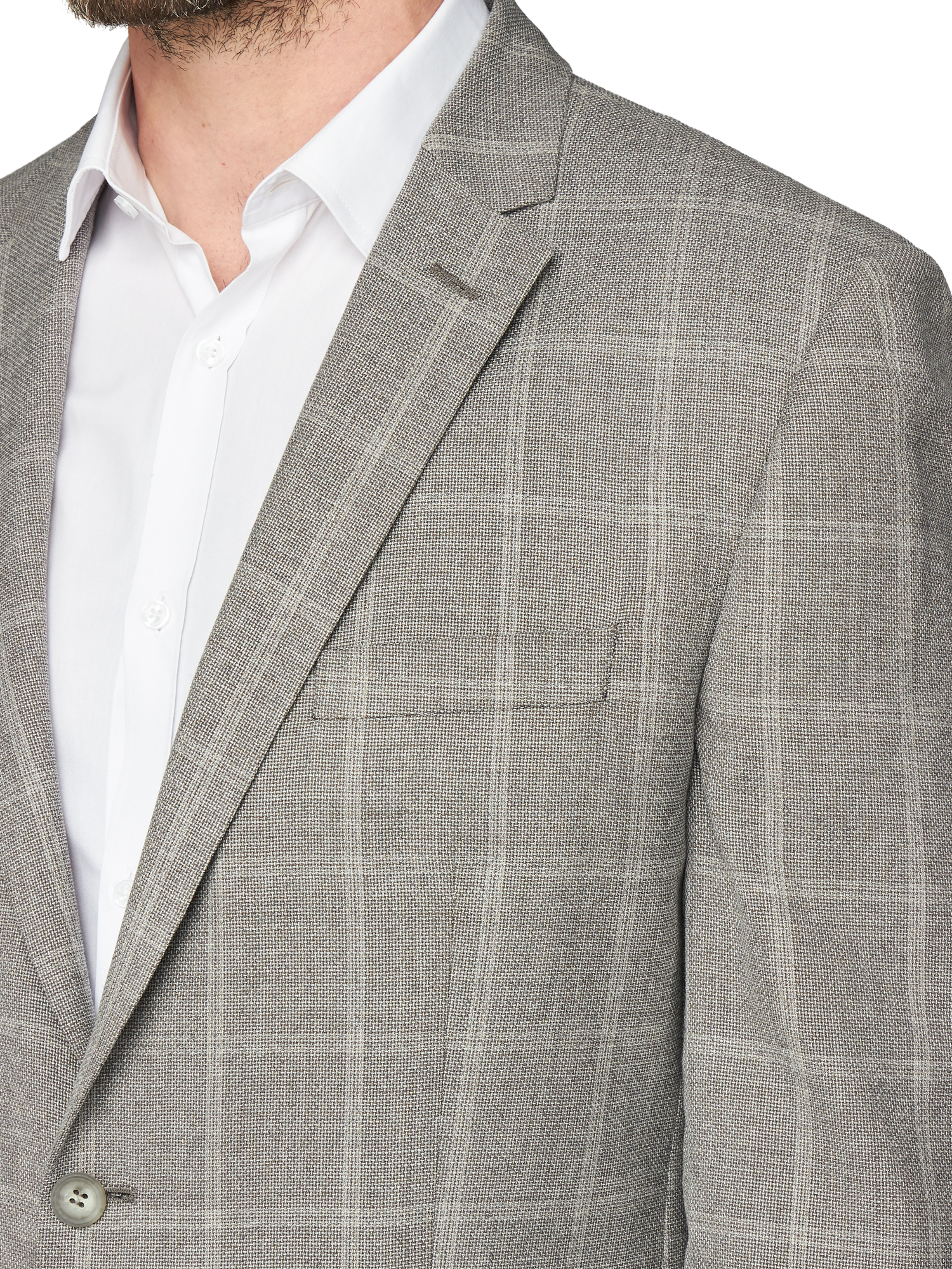 Grey Check Half Lined Sports Jacket