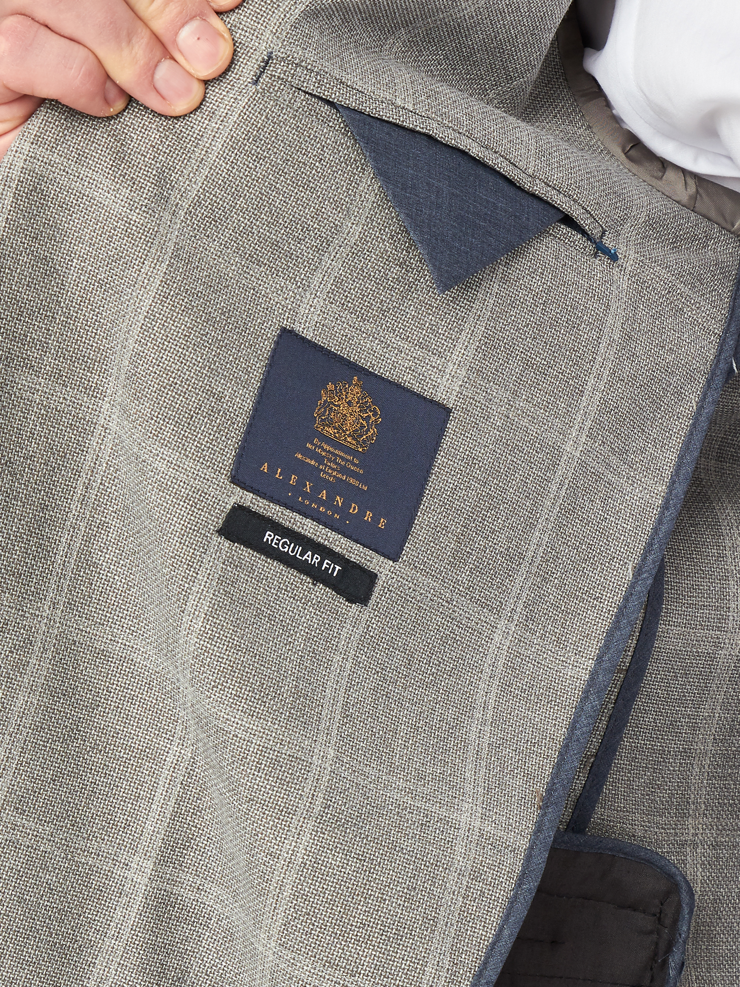 Grey Check Half Lined Sports Jacket