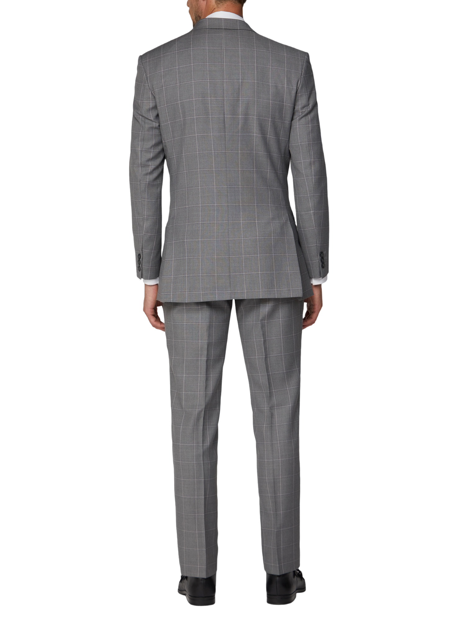 Grey Check Regular Fit Suit