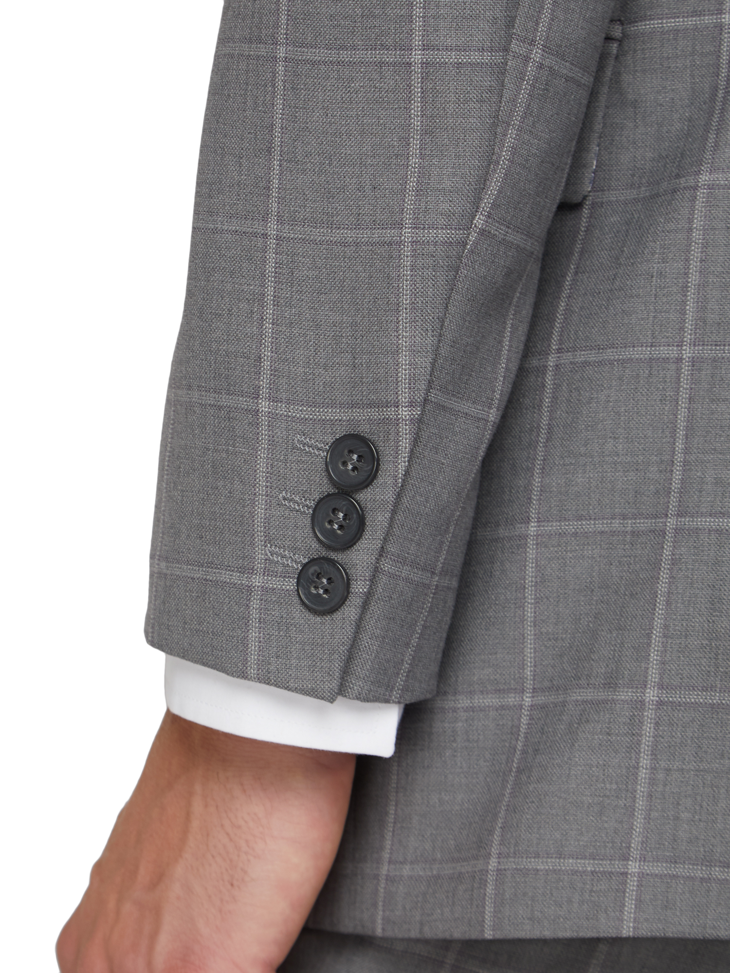 Grey Check Regular Fit Suit