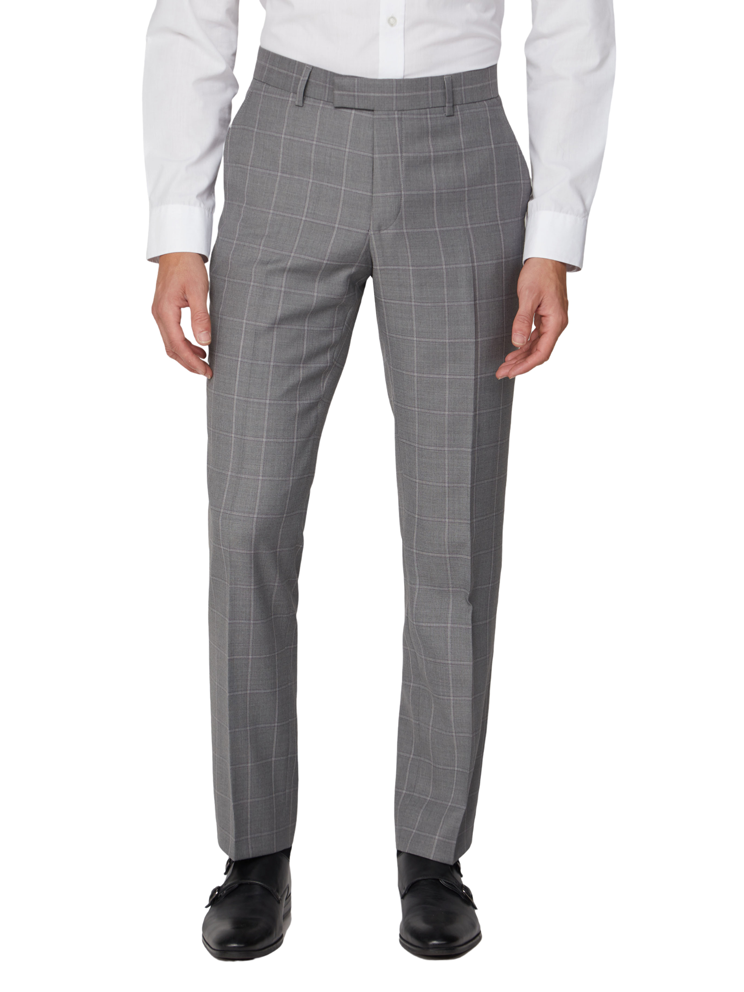 Grey Check Regular Fit Suit