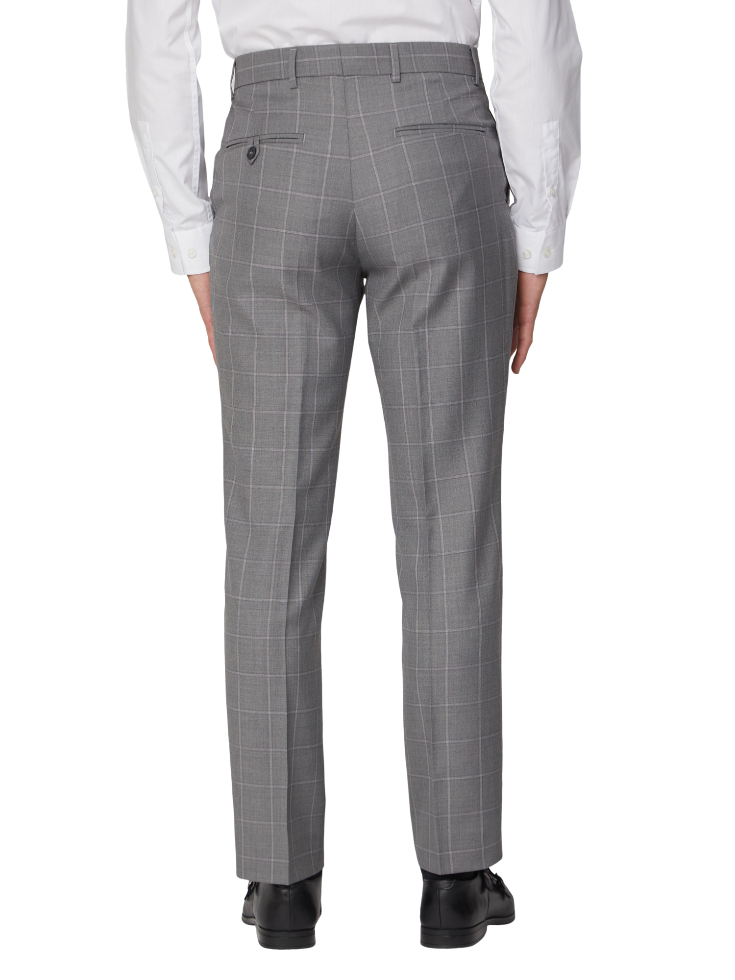 Grey Check Regular Fit Suit