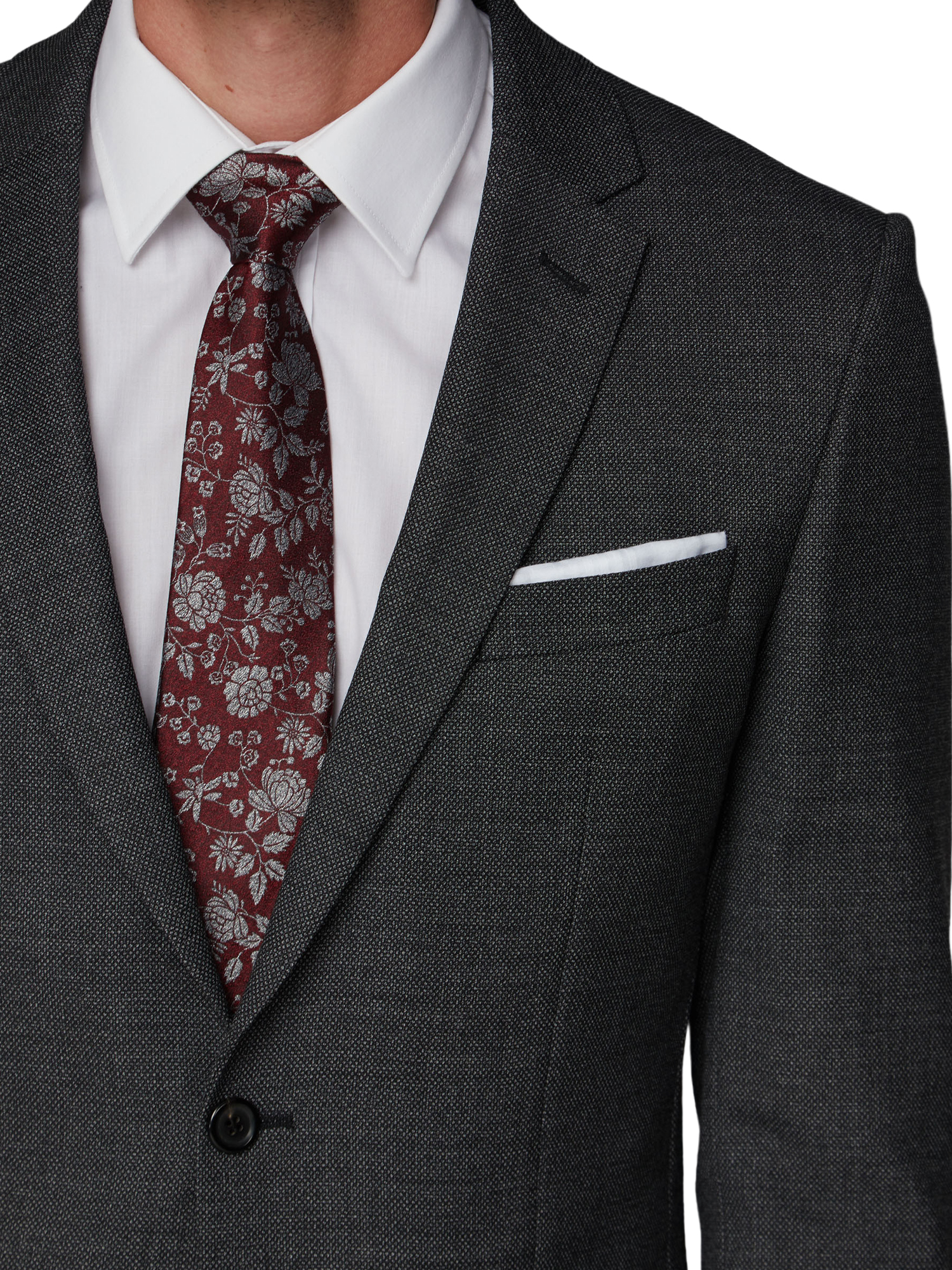 Charcoal Pick and Pick Regular Fit Suit
