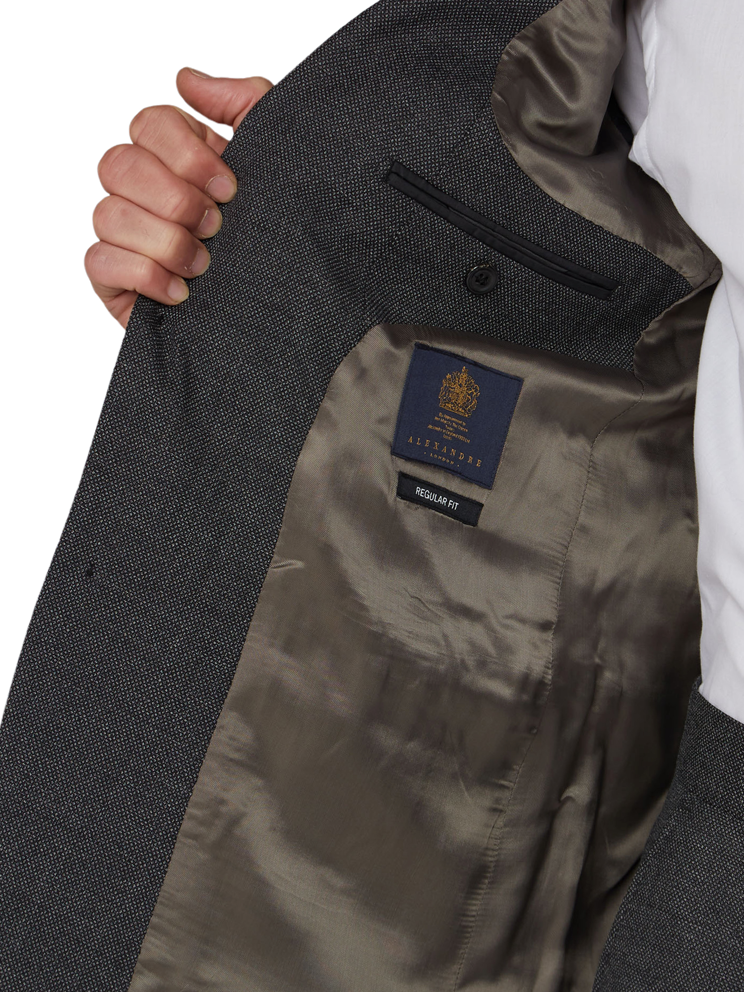Charcoal Pick and Pick Regular Fit Suit