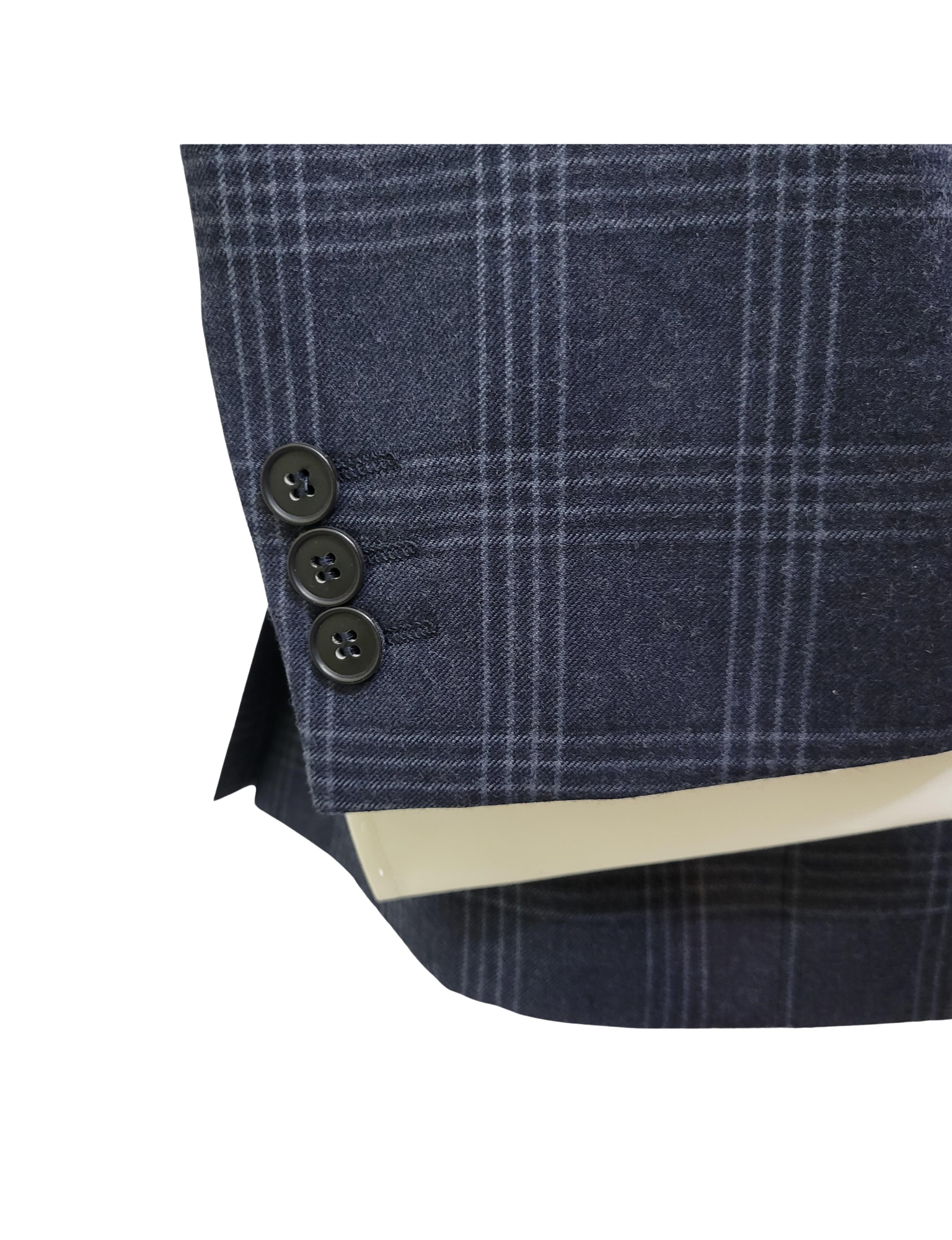 Dark Navy Blue Check Regular Fit Suit