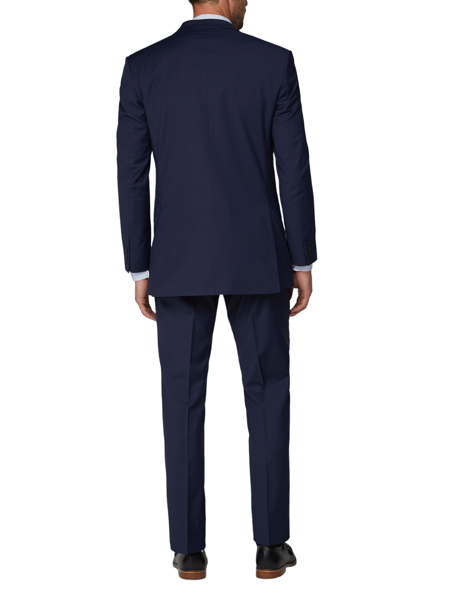 Navy Blue Plain Twill Regular Fit Suit