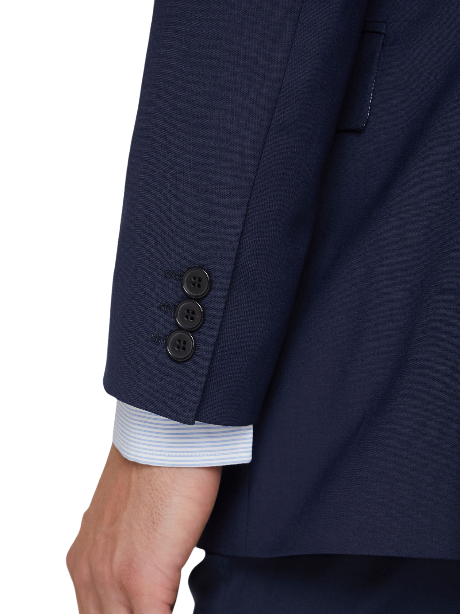 Navy Blue Plain Twill Regular Fit Suit