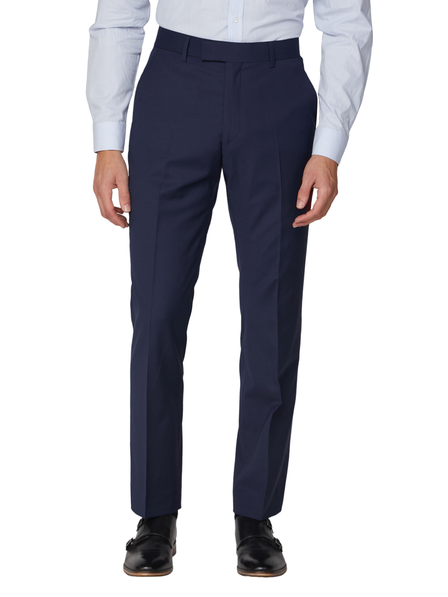 Navy Blue Plain Twill Regular Fit Suit