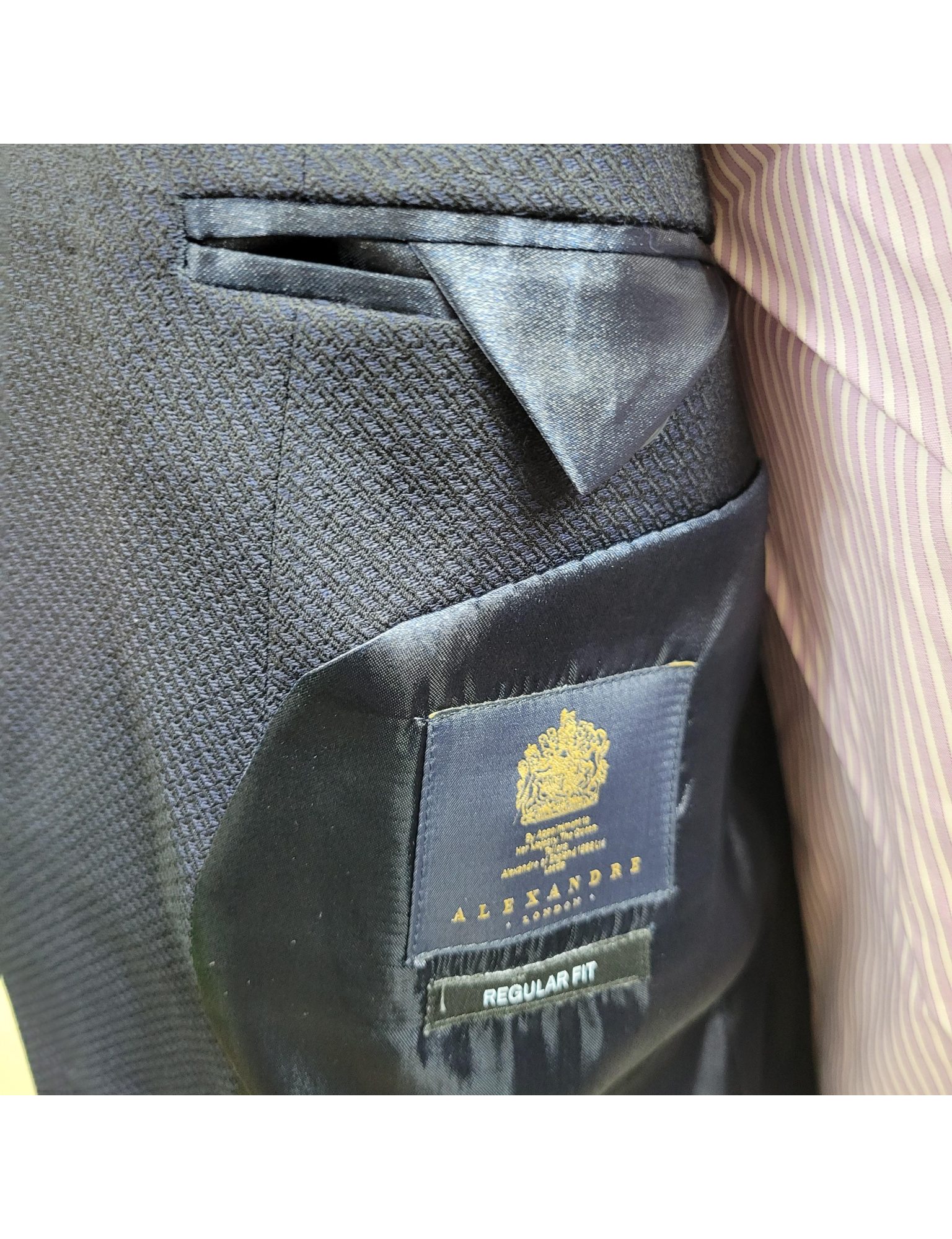 NAVY TEXTURED SB2 SUIT