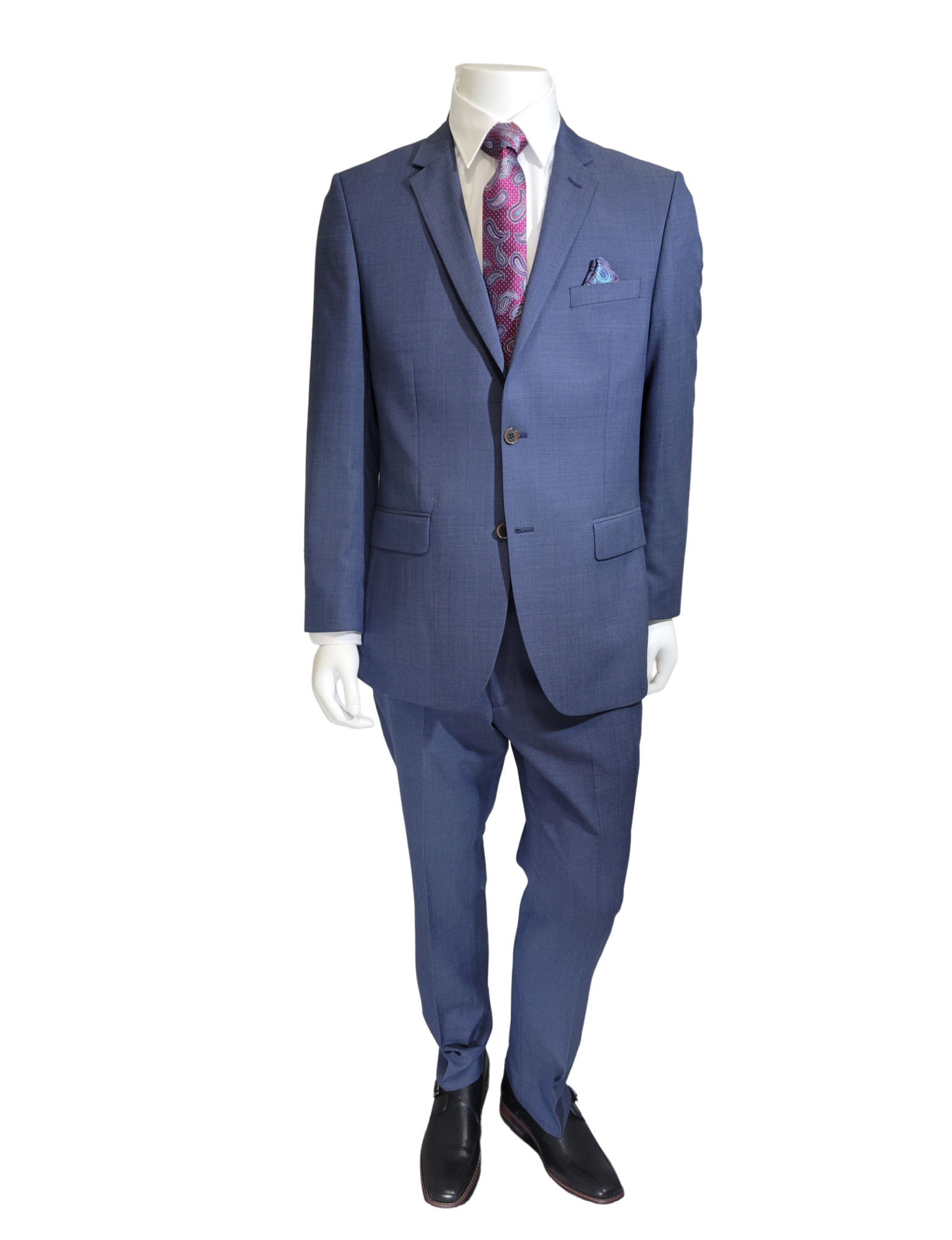 NAVY BLUE PINDOT 2 PCE SUIT