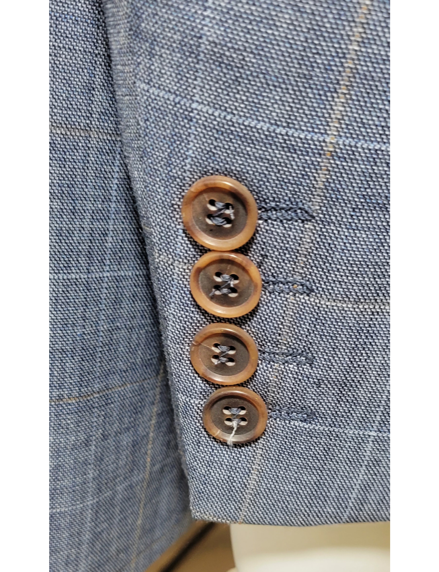 LIGHT BLUE TAN OVERCHECK SHARKSKIN SB2