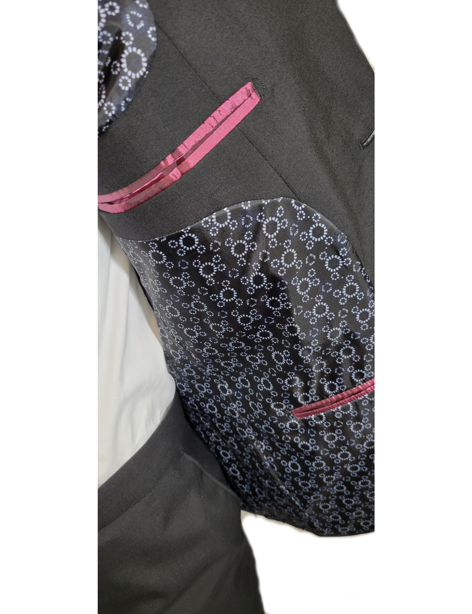 PLAIN BLACK REGULAR FIT 2 PIECE SUIT