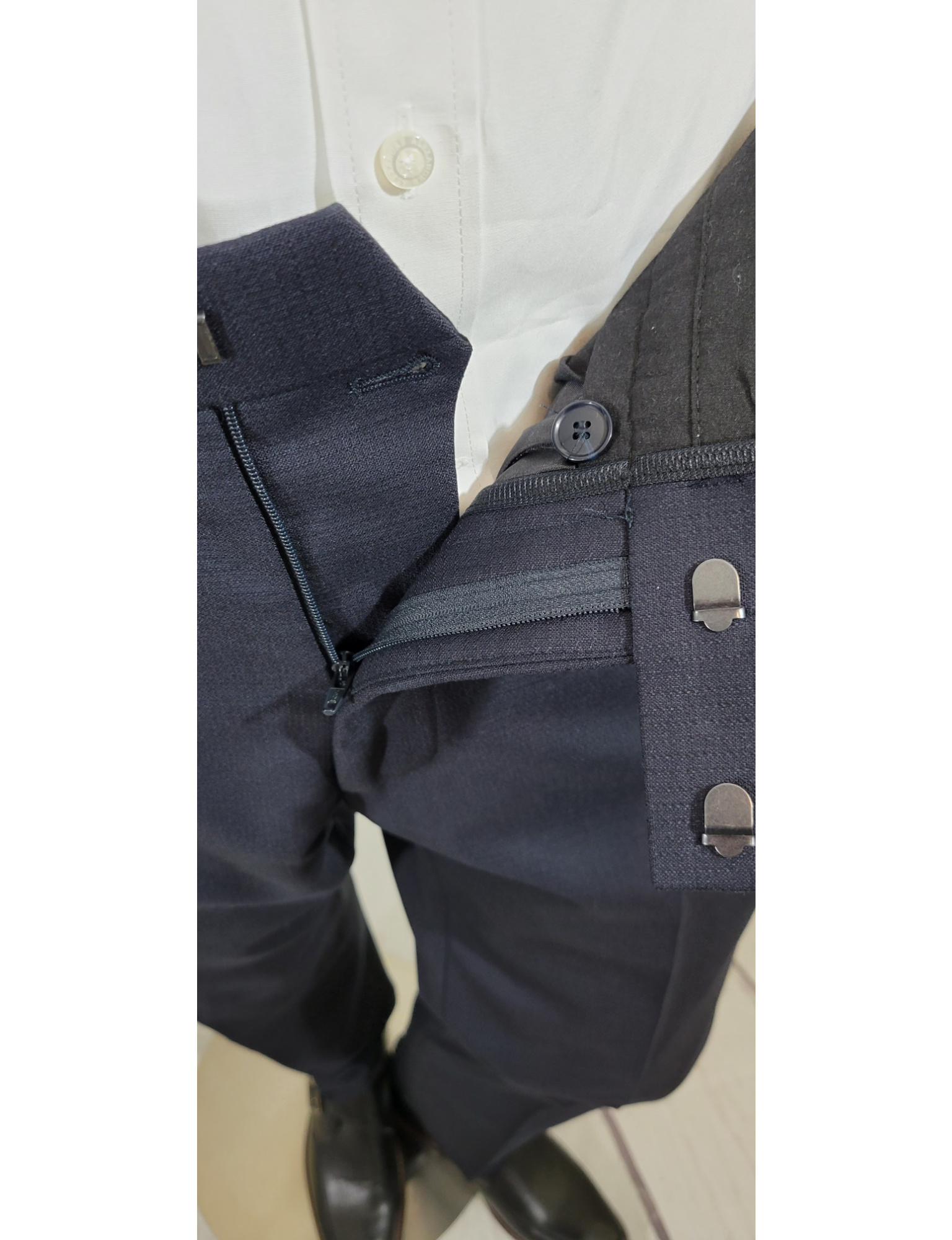 NAVY TEXTURED TRAVEL SUIT