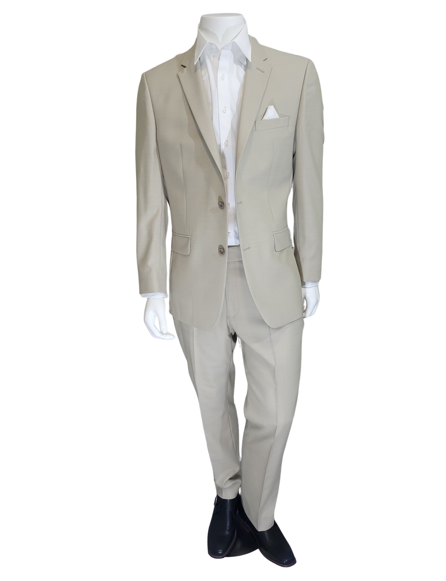 STONE TEXTURED REGULAR FIT SUIT